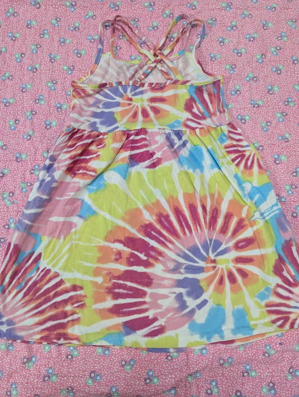 The Children's Place Multicolor Tie-Dye Tank Sun Dress, Size 7/8